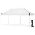 E-Z Up Vantage Shelter, 10' W x 20' L, White Steel Fame, White Top VG3WH20WH